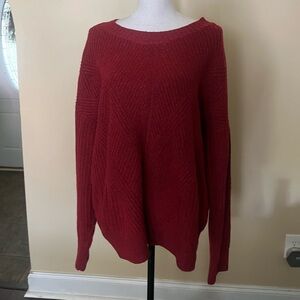 Simply Vera Vera Wang: Red Crew Neck Sweater (XL) **NEW WITH TAGS**